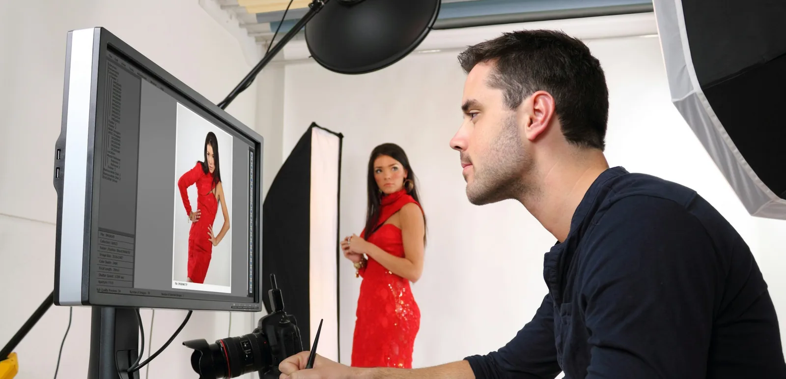 man editing a photo: eCommerce Photography