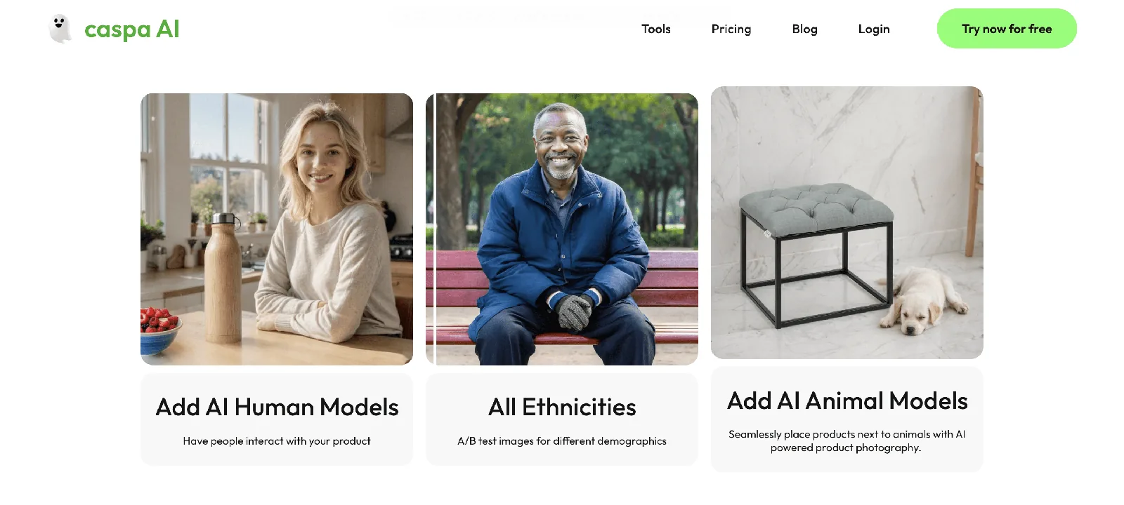 use of Caspa: AI Product Photos 