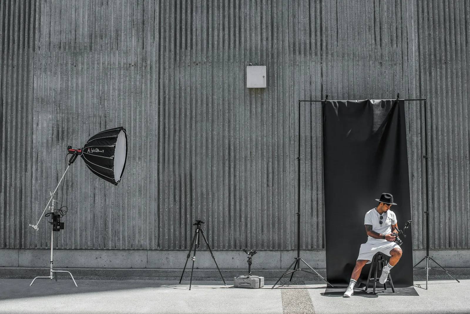 man getting ready for photoshoot: eCommerce Photography