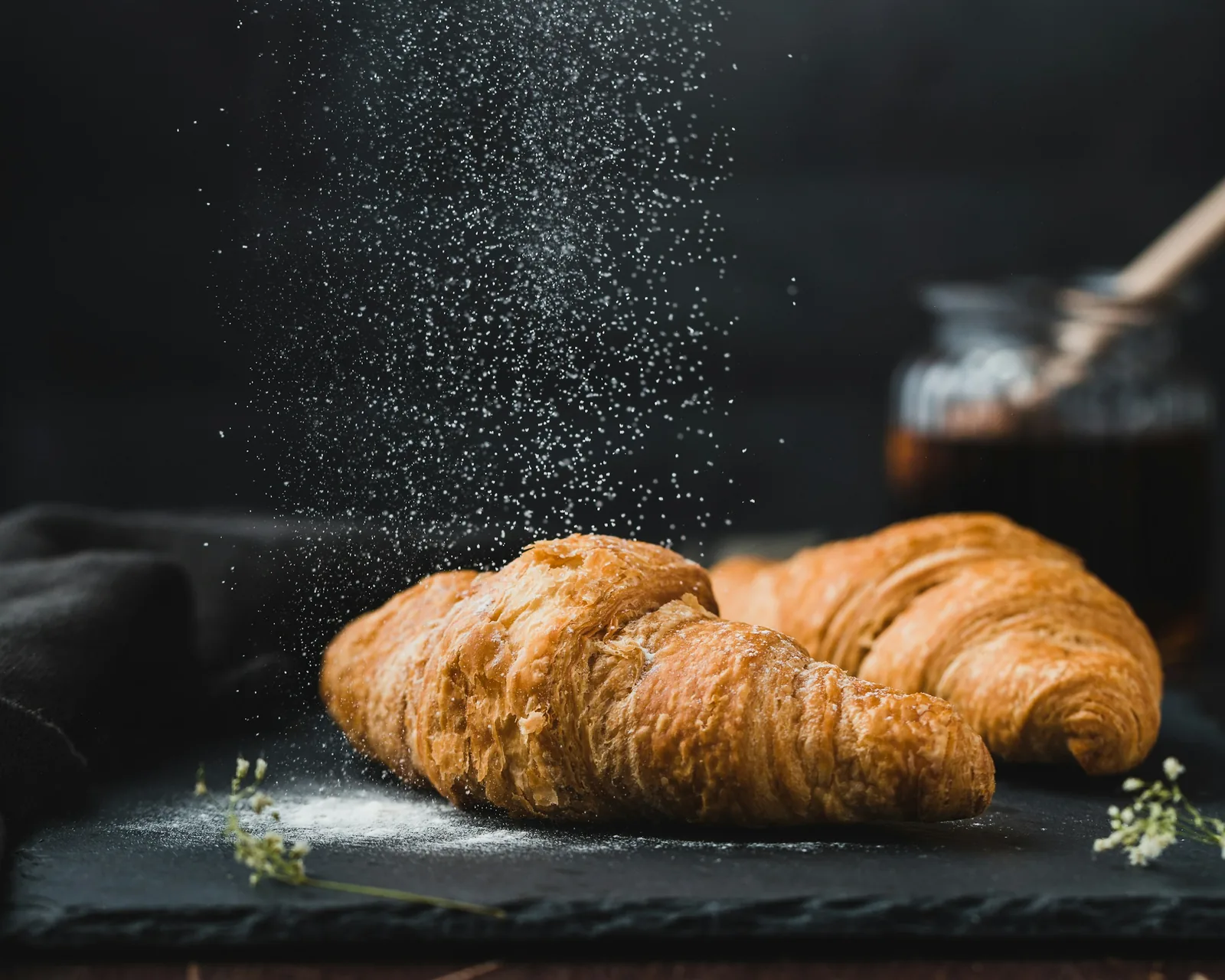 croissants with salt, Lighting for Food Photography