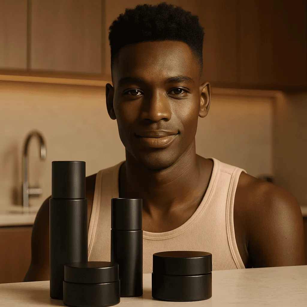 black man and hair cream on caspa AI