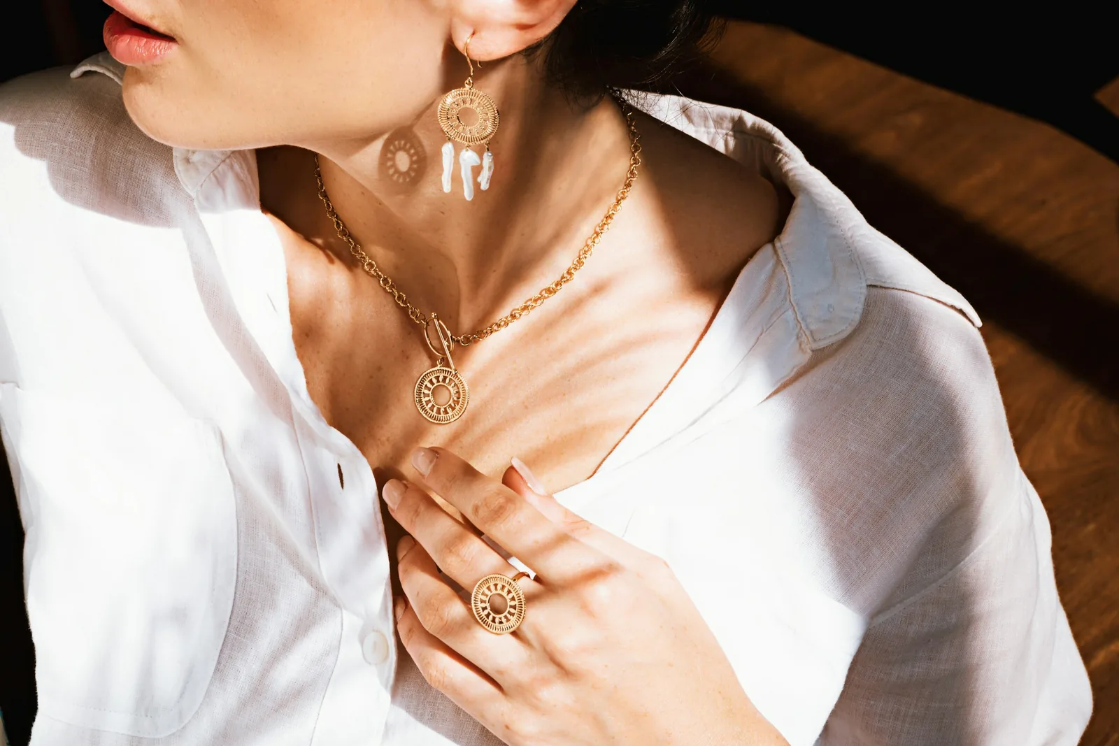 woman posing, Earring Photography