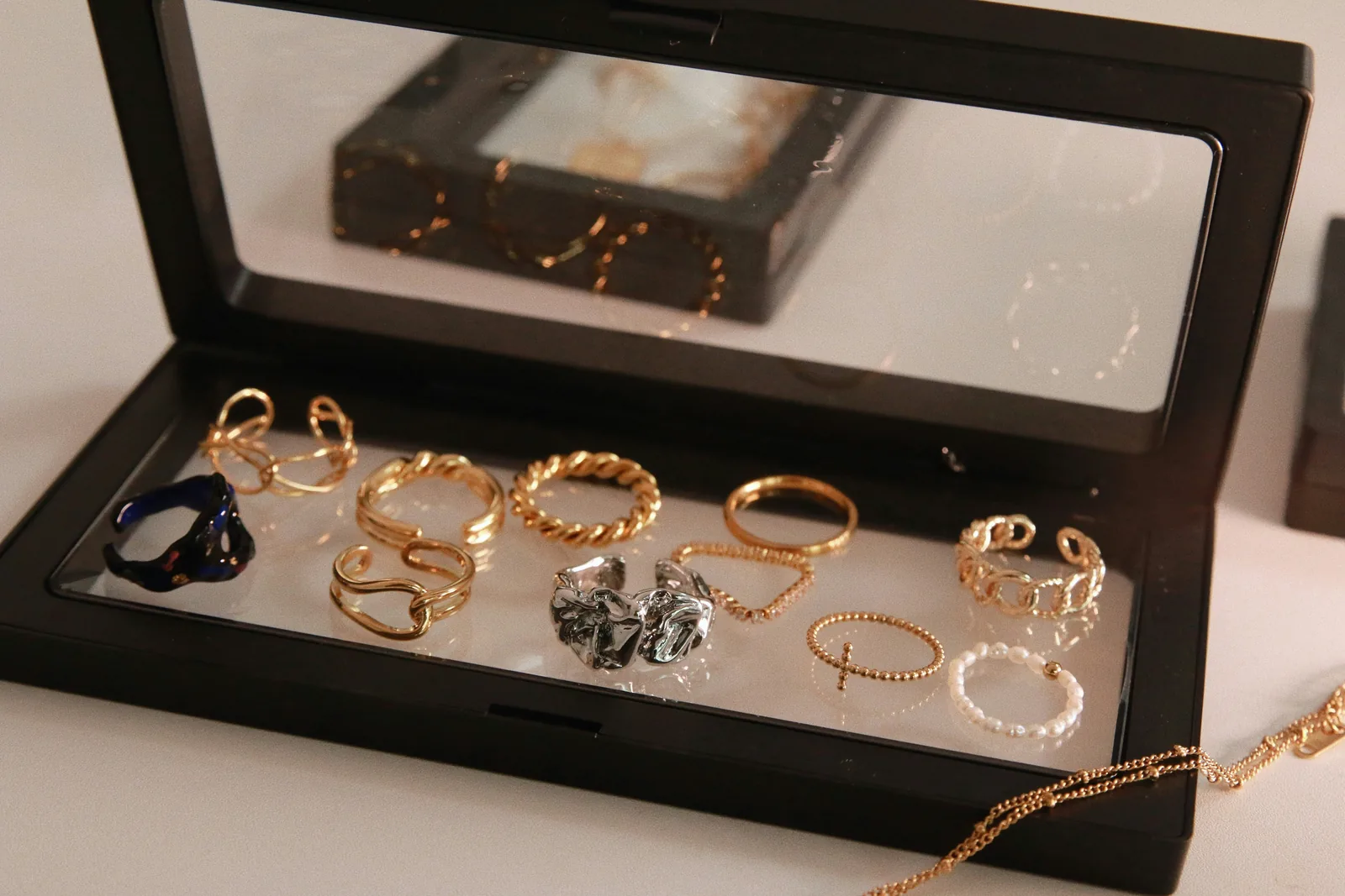 box of jewelry: Jewelry Photography Props