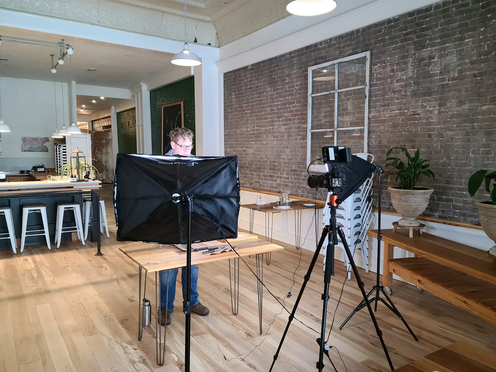 man in studio: Best Light For Product Photography